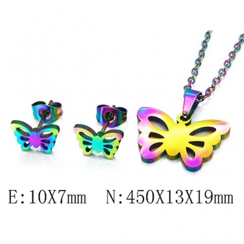 Wholesale Stainless Steel 316L Jewelry Sets (Animal Shape) NO.#BC58S0590JS
