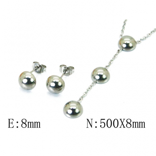Wholesale Stainless Steel 316L Jewelry Spherical Sets NO.#BC59S1324NV