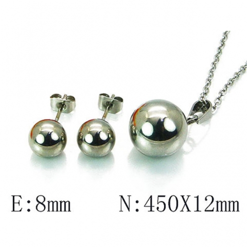 Wholesale Stainless Steel 316L Jewelry Spherical Sets NO.#BC21S0136JB