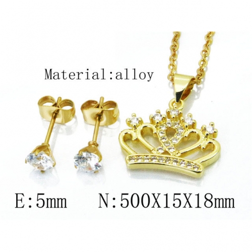 Wholesale Fashion Copper Alloy Jewelry Necklace & Earrings Set NO.#BC54S0525OD