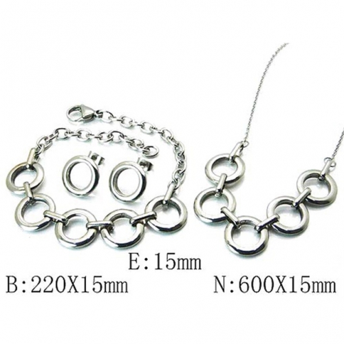 Wholesale Stainless Steel 316L Jewelry Font Sets NO.#BC59S2727HMZ