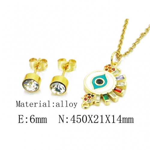 Wholesale Fashion Copper Alloy Jewelry Necklace & Earrings Set NO.#BC41S0157PQ