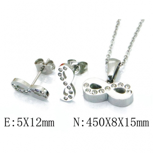Wholesale Stainless Steel 316L Jewelry Font Sets NO.#BC91S0552H15