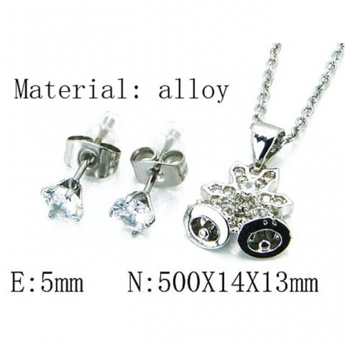 Wholesale Fashion Copper Alloy Jewelry Necklace & Earrings Set NO.#BC54S0452NL