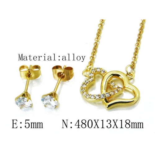 Wholesale Fashion Copper Alloy Jewelry Necklace & Earrings Set NO.#BC54S0492OQ