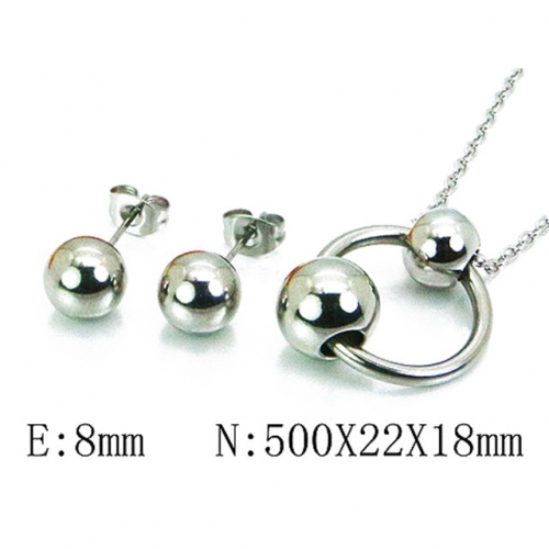 Wholesale Stainless Steel 316L Jewelry Spherical Sets NO.#BC59S1355KL