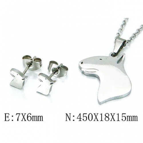 Wholesale Stainless Steel 316L Jewelry Sets (Animal Shape) NO.#BC54S0470LL