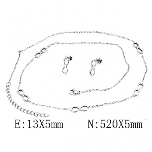 Wholesale Stainless Steel 316L Jewelry Font Sets NO.#BC59S2853PR