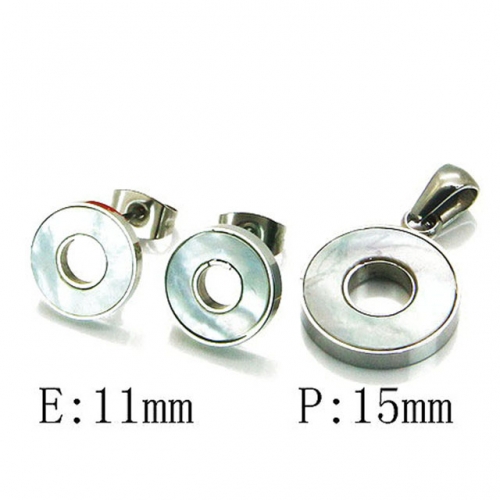 Wholesale Stainless Steel 316L Jewelry Shell Jewelry Sets NO.#BC25S0567HHA