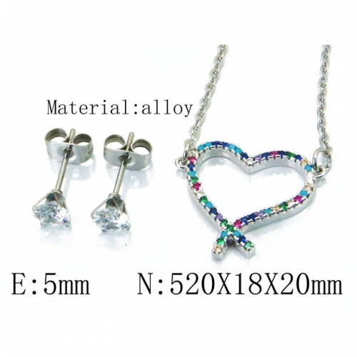 Wholesale Fashion Copper Alloy Jewelry Necklace & Earrings Set NO.#BC54S0532NL