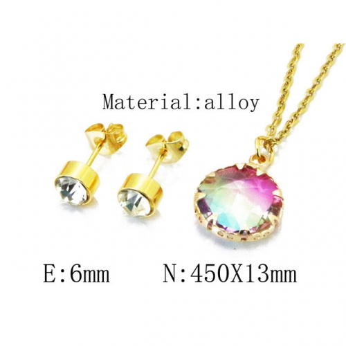 Wholesale Fashion Copper Alloy Jewelry Necklace & Earrings Set NO.#BC41S0038NR