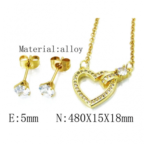 Wholesale Fashion Copper Alloy Jewelry Necklace & Earrings Set NO.#BC54S0499OL