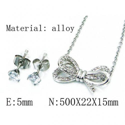 Wholesale Fashion Copper Alloy Jewelry Necklace & Earrings Set NO.#BC54S0449NL