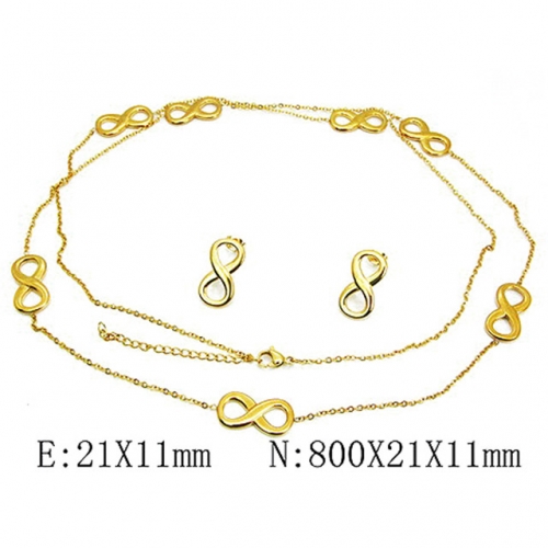 Wholesale Stainless Steel 316L Jewelry Font Sets NO.#BC59S1289HLA