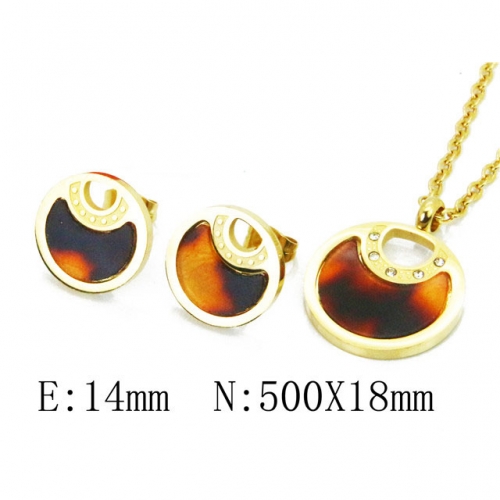 Wholesale Stainless Steel 316L Jewelry Shell Jewelry Sets NO.#BC41S0145HHZ