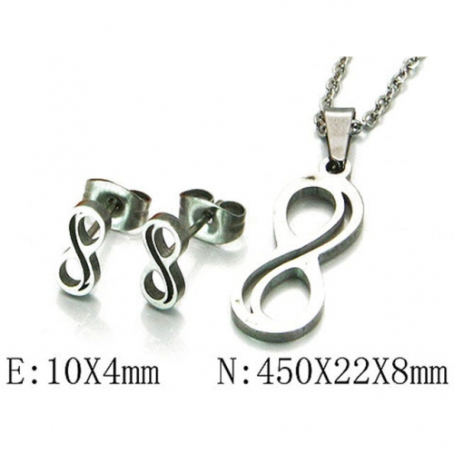 Wholesale Stainless Steel 316L Jewelry Font Sets NO.#BC54S0377LX