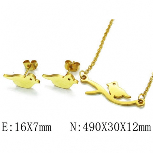 Wholesale Stainless Steel 316L Jewelry Sets (Animal Shape) NO.#BC54S0224ML