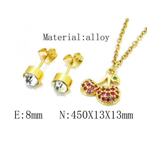 Wholesale Fashion Copper Alloy Jewelry Necklace & Earrings Set NO.#BC41S0126OZ