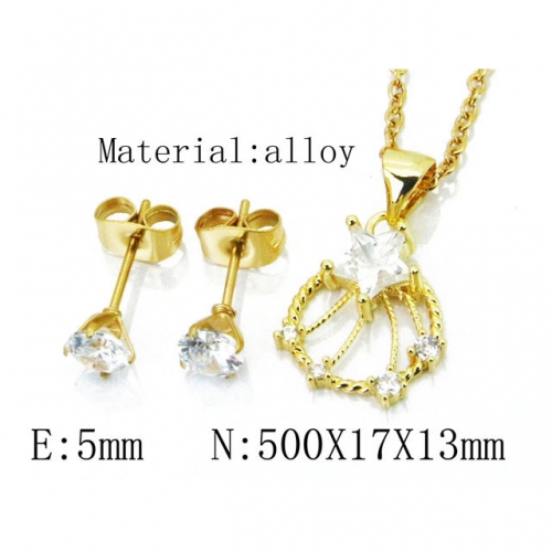 Wholesale Fashion Copper Alloy Jewelry Necklace & Earrings Set NO.#BC54S0524OF