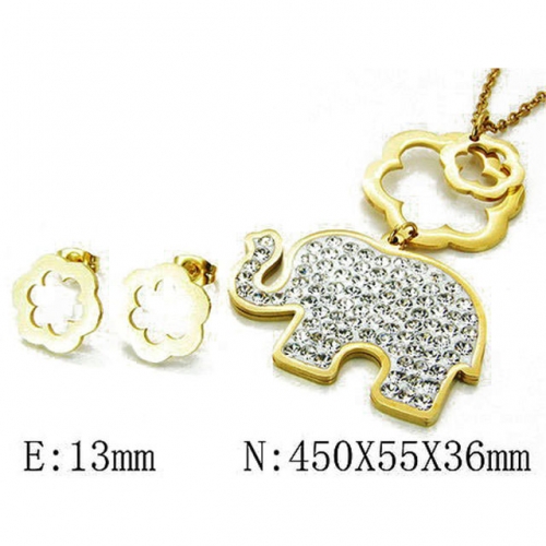 Wholesale Stainless Steel 316L Jewelry Sets (Animal Shape) NO.#BC81S0543HLZ