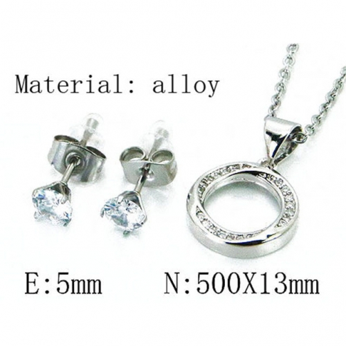 Wholesale Fashion Copper Alloy Jewelry Necklace & Earrings Set NO.#BC54S0467ML