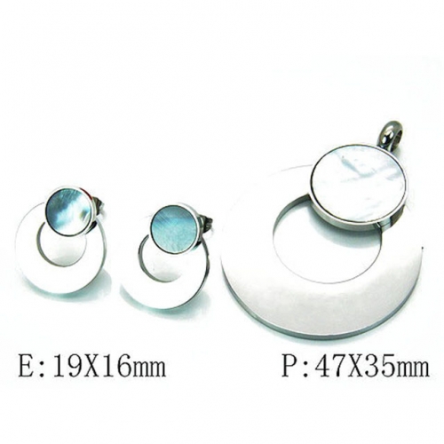 Wholesale Stainless Steel 316L Jewelry Shell Jewelry Sets NO.#BC06S1031HKD