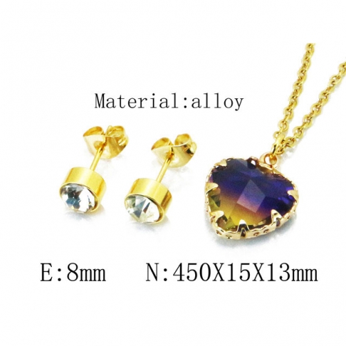 Wholesale Fashion Copper Alloy Jewelry Necklace & Earrings Set NO.#BC41S0019NC