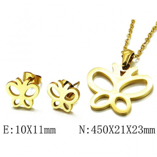 Wholesale Stainless Steel 316L Jewelry Sets (Animal Shape) NO.#BC54S0402MV