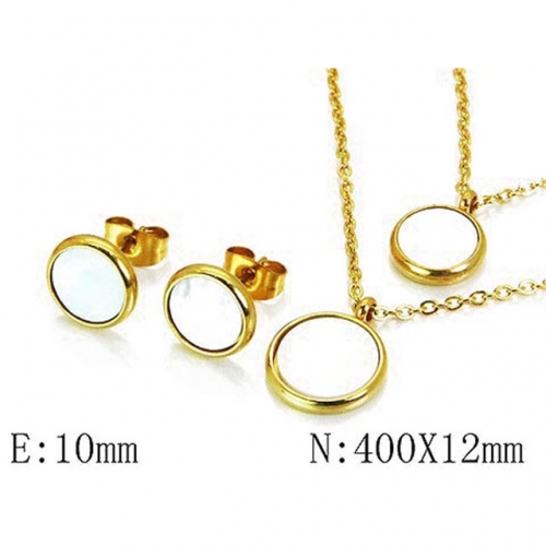 Wholesale Stainless Steel 316L Jewelry Shell Jewelry Sets NO.#BC25S0639HIL