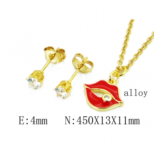 Wholesale Fashion Copper Alloy Jewelry Necklace & Earrings Set NO.#BC41S0210NQ