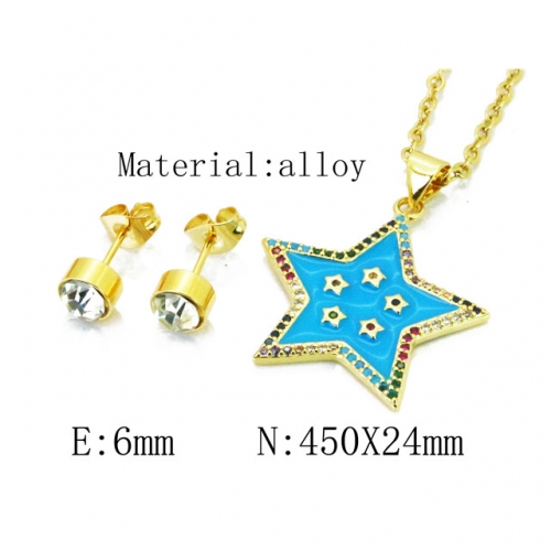 Wholesale Fashion Copper Alloy Jewelry Necklace & Earrings Set NO.#BC41S0080PE