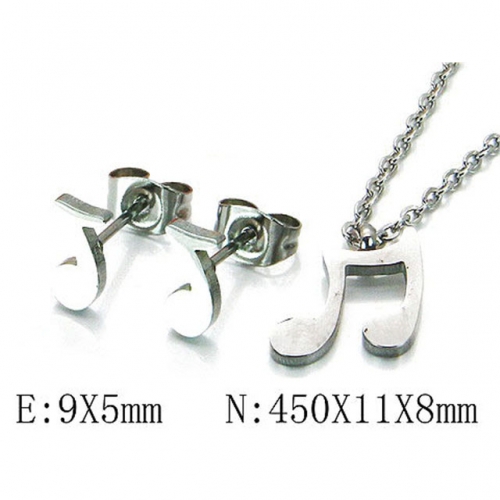 Wholesale Stainless Steel 316L Jewelry Font Sets NO.#BC54S0409LS