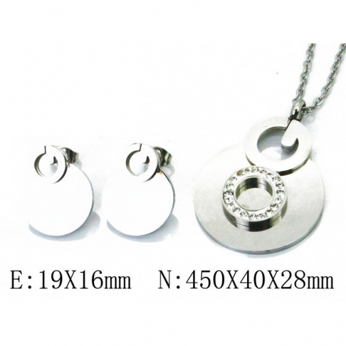 Wholesale Stainless Steel 316L Crystal & Zircon Sets NO.#BC02S2744HHB