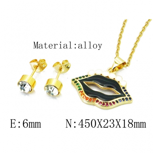 Wholesale Fashion Copper Alloy Jewelry Necklace & Earrings Set NO.#BC41S0094HHS