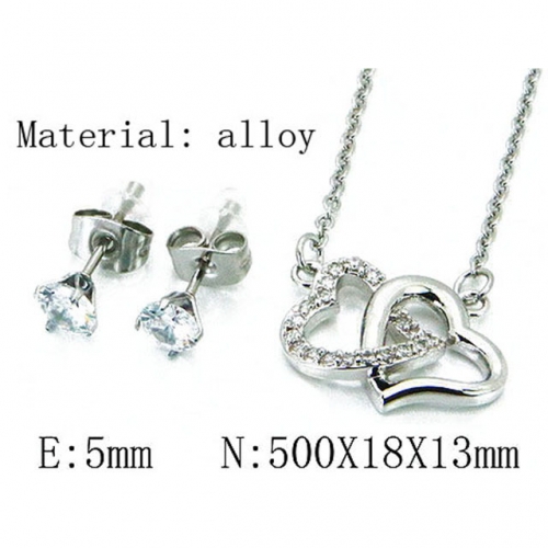 Wholesale Fashion Copper Alloy Jewelry Necklace & Earrings Set NO.#BC54S0454NS