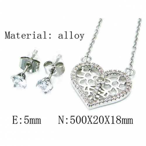 Wholesale Fashion Copper Alloy Jewelry Necklace & Earrings Set NO.#BC54S0451NR