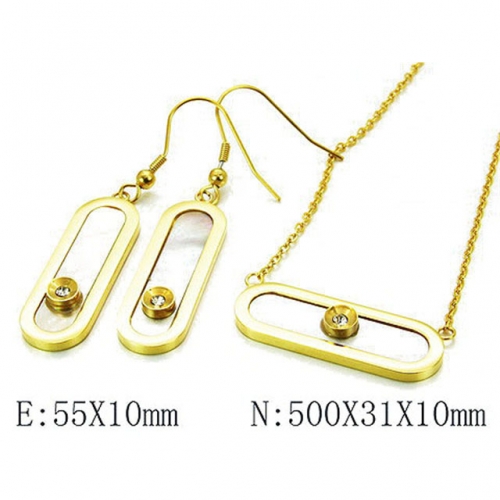 Wholesale Stainless Steel 316L Jewelry Shell Jewelry Sets NO.#BC06S1006HNW