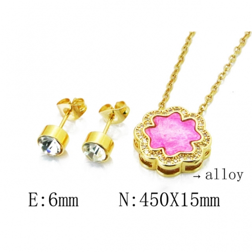 Wholesale Fashion Copper Alloy Jewelry Necklace & Earrings Set NO.#BC41S0062HHS