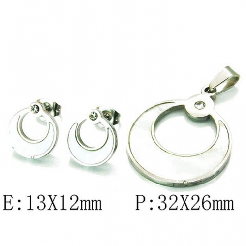 Wholesale Stainless Steel 316L Jewelry Shell Jewelry Sets NO.#BC25S0575HHU