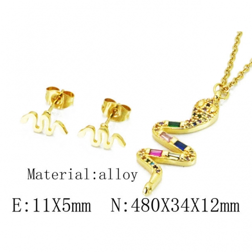 Wholesale Fashion Copper Alloy Jewelry Necklace & Earrings Set NO.#BC41S0175HHE