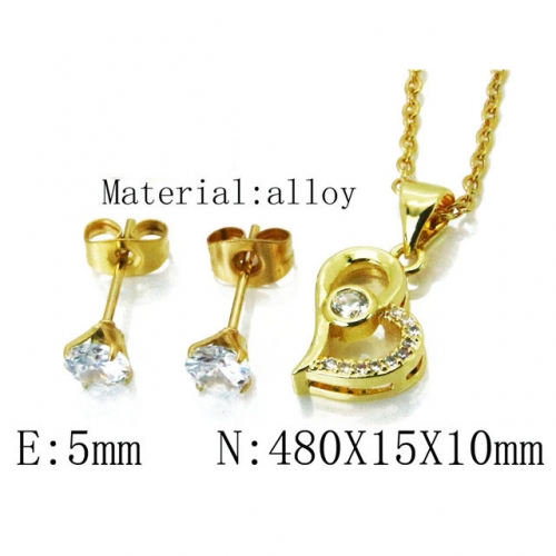 Wholesale Fashion Copper Alloy Jewelry Necklace & Earrings Set NO.#BC54S0514NLV