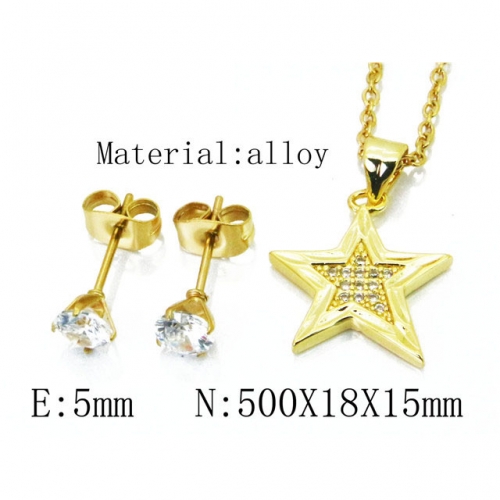 Wholesale Fashion Copper Alloy Jewelry Necklace & Earrings Set NO.#BC54S0526NL