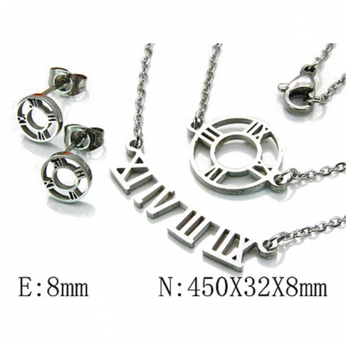 Wholesale Stainless Steel 316L Jewelry Font Sets NO.#BC54S0367OC