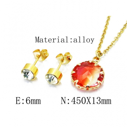 Wholesale Fashion Copper Alloy Jewelry Necklace & Earrings Set NO.#BC41S0037NT