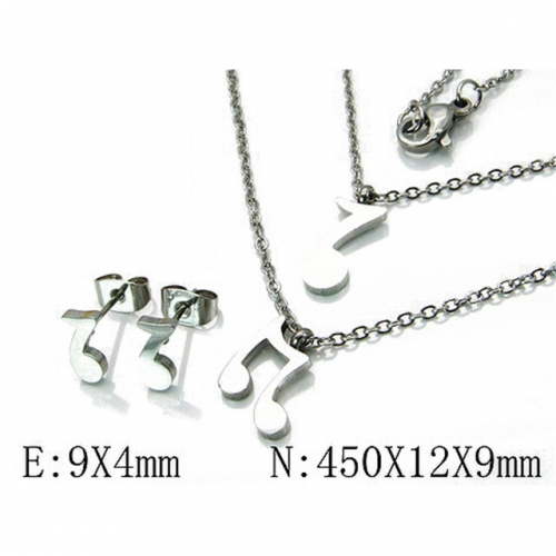 Wholesale Stainless Steel 316L Jewelry Font Sets NO.#BC54S0363OX