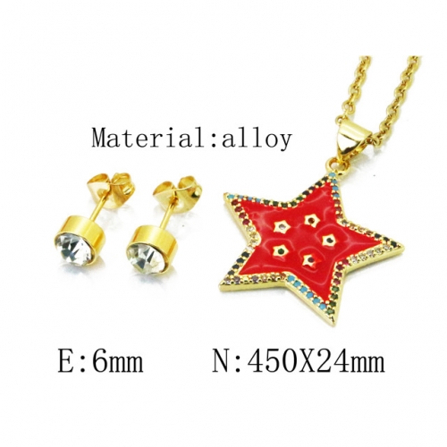 Wholesale Fashion Copper Alloy Jewelry Necklace & Earrings Set NO.#BC41S0076PF