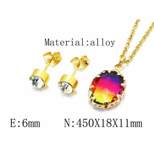 Wholesale Fashion Copper Alloy Jewelry Necklace & Earrings Set NO.#BC41S0036NY