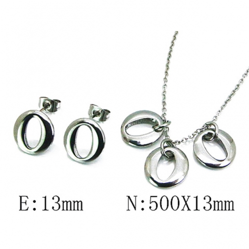 Wholesale Stainless Steel 316L Jewelry Font Sets NO.#BC59S2879NR