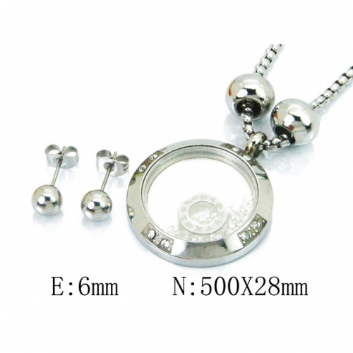 Wholesale Stainless Steel 316L Crystal & Zircon Sets NO.#BC41S0135HHD