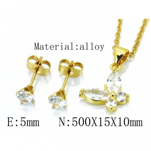 Wholesale Fashion Copper Alloy Jewelry Necklace & Earrings Set NO.#BC54S0520N5